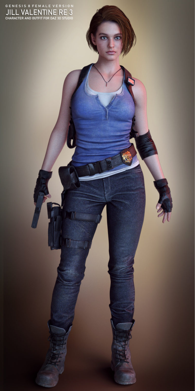 Jill Valentine Re 3 For G8f Guhzcoituz Daz And Poser Content 3406